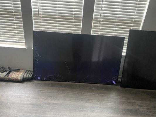 My damaged 86" and 75" TV's