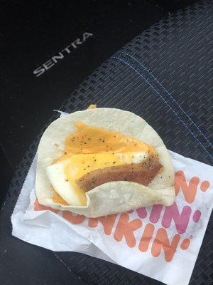 Breakfast wrap ( prepared in store)