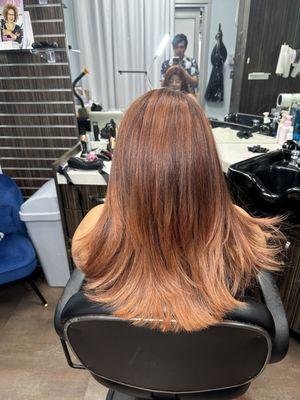 Copper hair