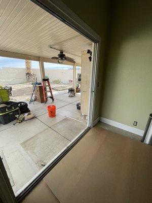 Removing old patio doors