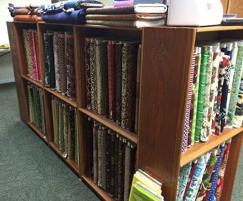 Closeout Fabric Department with more than 800 bolts.