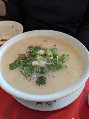 Congee with chicken