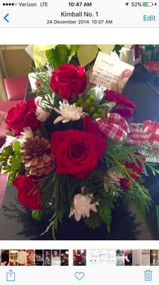 Arrangement sent to me last Christmas! Beautiful!