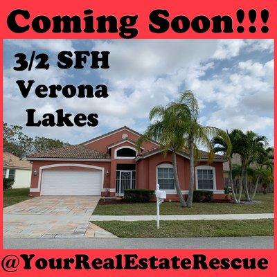 Coming soon 3 bedroom 2 bath in Verona Lakes Boynton Beach!