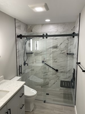 New bathroom with curbless shower