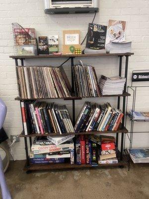 Vinyl records, board games, books, magazine, local magazine & events