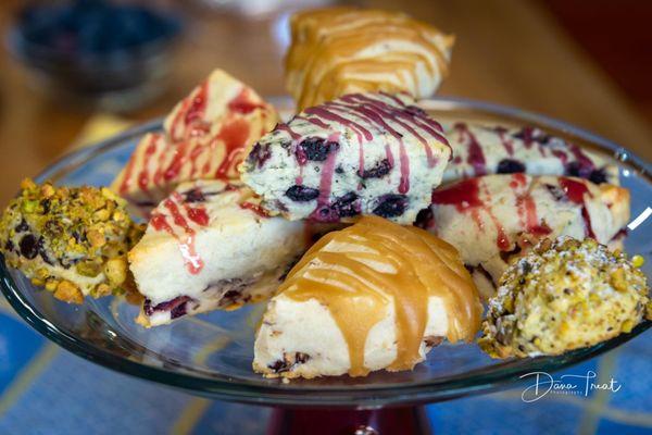 Gluten free and farm fresh scones and cannoli cookies