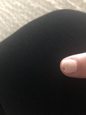 First nail chipped