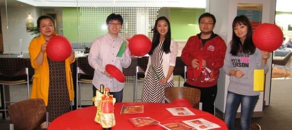 Our students at the Lantern Festival that they hosted.