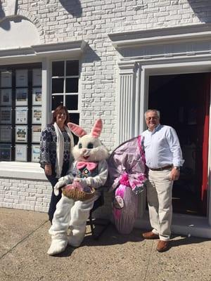 The Easter Bunny visits Cow Harbor Realty