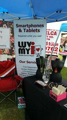 Luvmyi at the Spring Hill Ham Festival sharing a booth with Lavish Culture Jewelry!