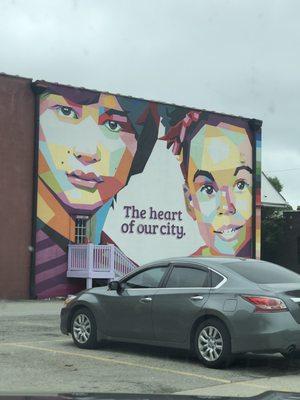 The heart of our city mural