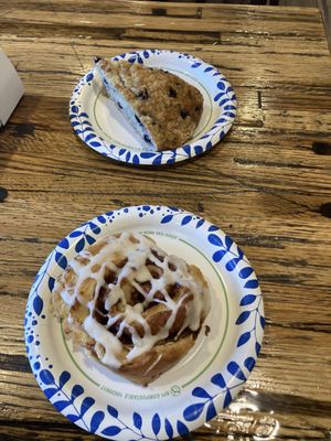 Scone and cinnamon roll