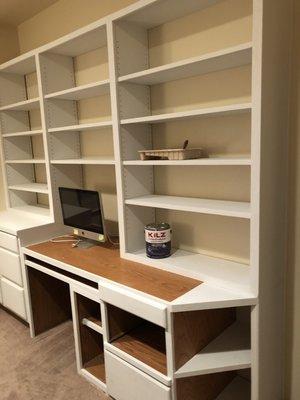 Built in book shelf's