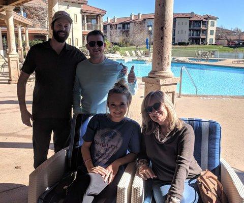 Myself and a few happy clients touring apartments on a beautiful day.