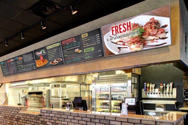 Digital Signage Design for pizza chain signage.  A full-service customer of conversionMOXY the install included over 65 scree...