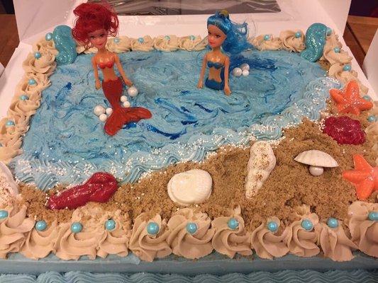 Mermaid Half Sheet Cake