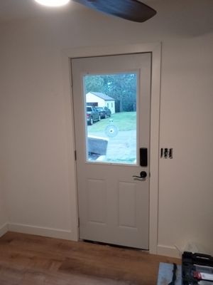 New entry door installation