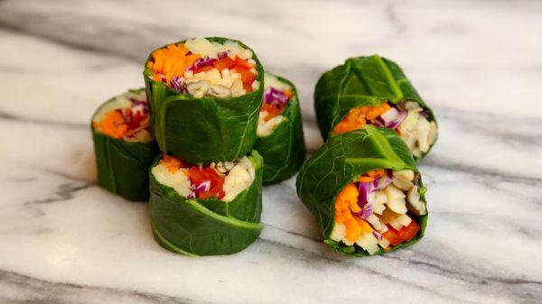 collard roll passed appetizer