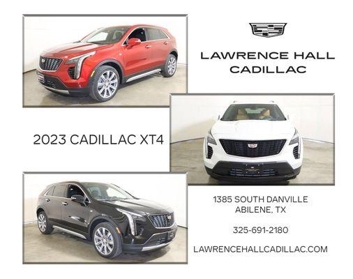 2023 Cadillac XT4 models at Lawrence Hall Cadillac.