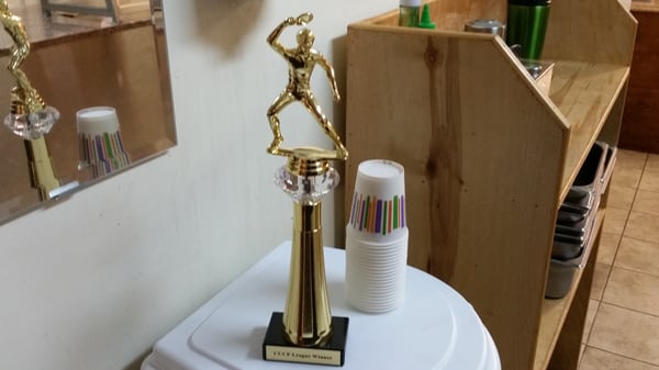 Ping pong league trophy (discontinued in 2015)