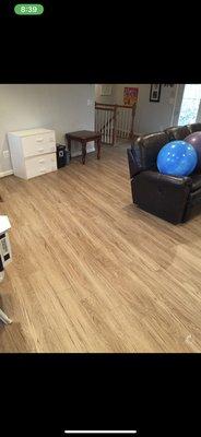 New LVP flooring and shoe installed