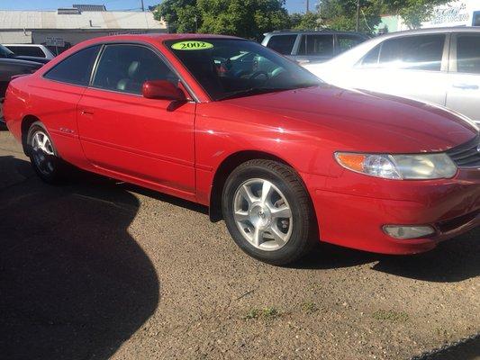 2002 Toyota solora V6  low miles automatic salvage tittle.