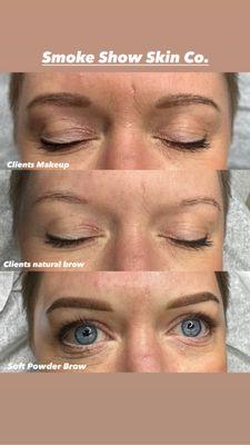 Brow transformation at Smoke Show Skin Co.