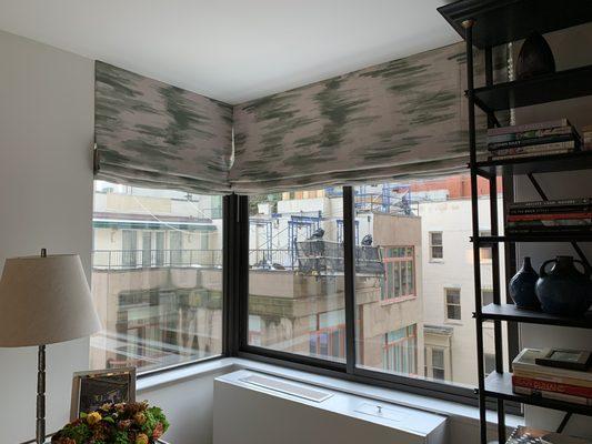 Custom blackout roman Shades