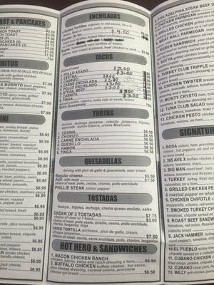 Pretty extensive menu!