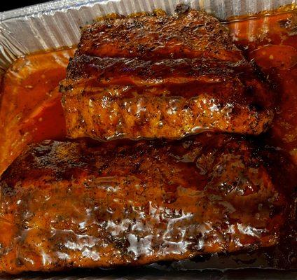 The Extra Meaty Ribs!!! I tried them & made them at home and they are true to the Package!!! Definitely Great !!!! For a Cookout!!