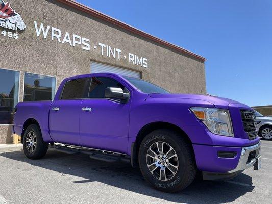 FULL EXTERIOR COLOR CHANGE VINYL WRAP IN SATIN PASSION PURPLE