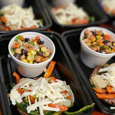 Southwest chopped steak & cowboy caviar