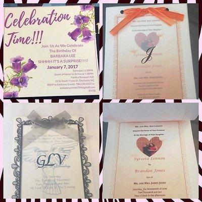 Custom Invitation Designs Available