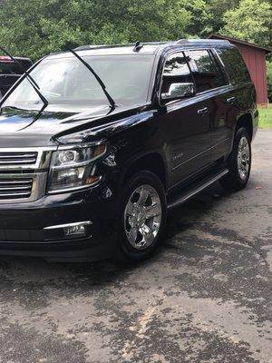 Beautiful black Tahoe detailed to perfection