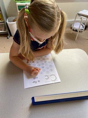 Handwriting and letter sounds!