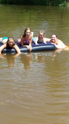 Grandkids swimming in the lake