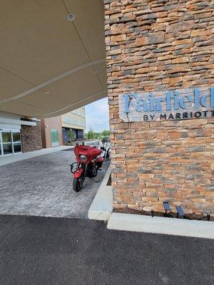 Two beautiful bikes out front