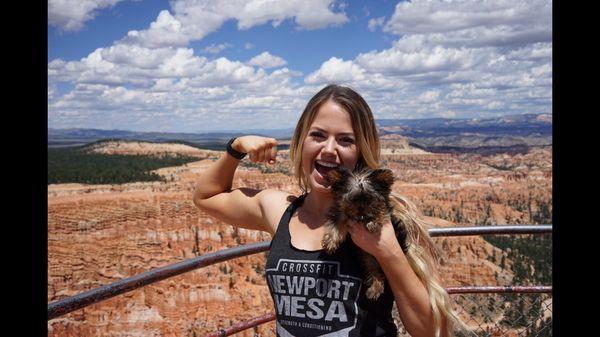 Repping Crossfit Newport Mesa in Bryce Canyon National Park!!