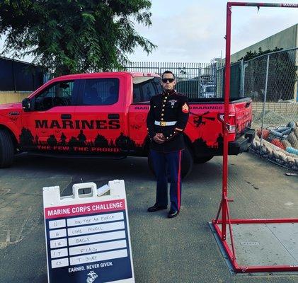 Sgt Cuevas out a Crenshaw High School football game.