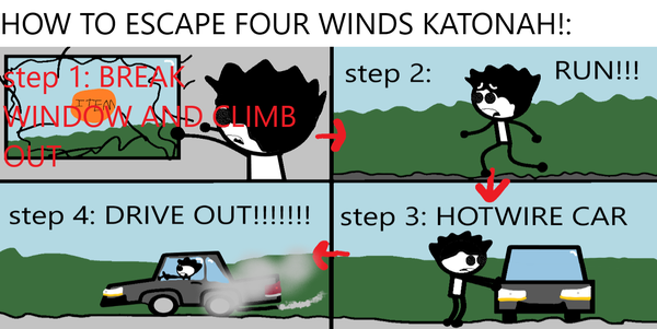 THIS is how you can escape four winds katonah easlyif you know how to properly hotwire a car.