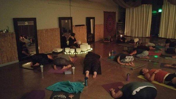 Sound healing event at Yoga Culture in Enumclaw, Wa.