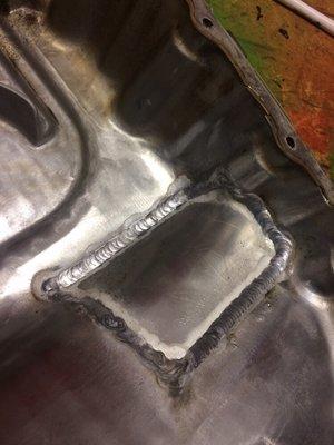 Aluminum oil pan I fixed