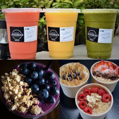 Smoothies and customizable oatmeal!