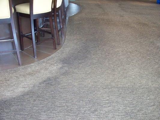 commercial carpet before