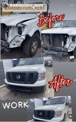 Before and after Nissan nv