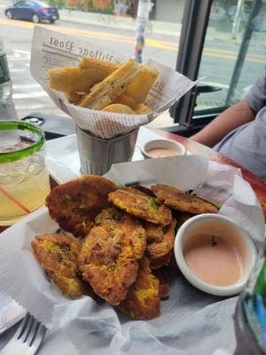 Tostones and Yucca fries