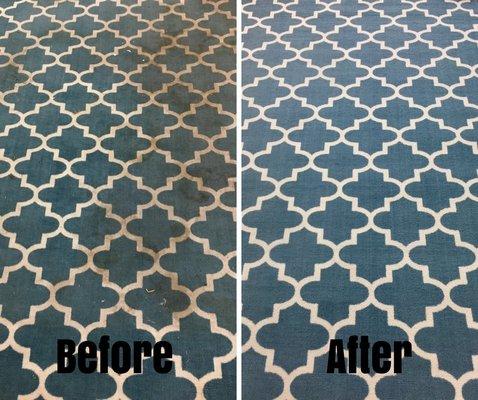 Results of our Area Rug Cleaning Process.