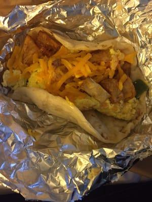 Breakfast tacos are great!