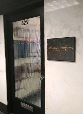 The door to our law office.